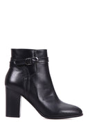 Women's Belt Detailed Leather Boots | Derimod Women's Belt Detailed Leather Boots | Derimod