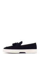 Derimod Fly Men's Navy Blue Suede Leather Casual Loafer | Derimod Derimod Fly Men's Navy Blue Suede Leather Casual Loafer | Derimod