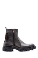 Men's Zippered Leather Boots | Derimod Men's Zippered Leather Boots | Derimod