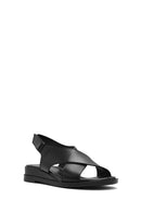 Women's Black Strappy Leather Sandals | Derimod Women's Black Strappy Leather Sandals | Derimod