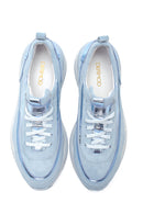 Women's Leather Suede High Sole Sneaker | Derimod Women's Leather Suede High Sole Sneaker | Derimod