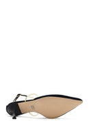 Women's Black Ankle Strap Thin Heel Suede Leather Shoes | Derimod Women's Black Ankle Strap Thin Heel Suede Leather Shoes | Derimod