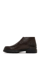 Men's Brown Lace-Up Leather Casual Boot | Derimod Men's Brown Lace-Up Leather Casual Boot | Derimod