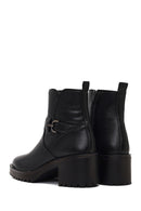 Women's Black Zippered Thick Heeled Boots | Derimod Women's Black Zippered Thick Heeled Boots | Derimod