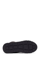 Women's Black Zippered Suede Teddy Boot | Derimod Women's Black Zippered Suede Teddy Boot | Derimod