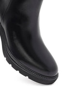Women's Black Zippered Thick Heeled Leather Boot | Derimod Women's Black Zippered Thick Heeled Leather Boot | Derimod