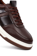 Erkek Kahverengi Bağcıklı Deri Sneaker | Derimod Erkek Kahverengi Bağcıklı Deri Sneaker | Derimod