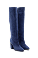 Women's Suede Heeled Boots | Derimod Women's Suede Heeled Boots | Derimod