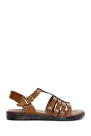 Women's Tan Ankle Strap Leather Bodrum Sandals | Derimod Women's Tan Ankle Strap Leather Bodrum Sandals | Derimod
