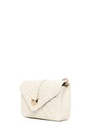 Woman Cream Chain Strap Quilted Crossbody Bag | Derimod Woman Cream Chain Strap Quilted Crossbody Bag | Derimod