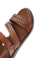 Women's Tan Ankle Strap Leather Bodrum Sandals | Derimod Women's Tan Ankle Strap Leather Bodrum Sandals | Derimod
