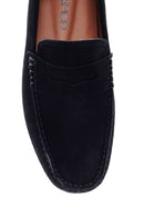 Erkek Siyah Süet Deri Loafer | Derimod Erkek Siyah Süet Deri Loafer | Derimod