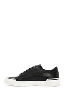 Erkek Siyah Bağcıklı Deri Sneaker | Derimod Erkek Siyah Bağcıklı Deri Sneaker | Derimod