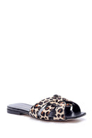 Women's Leopard Patterned Slippers | Derimod Women's Leopard Patterned Slippers | Derimod