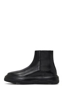 Men's Black Thick-Soled Leather Chelsea Boot | Derimod Men's Black Thick-Soled Leather Chelsea Boot | Derimod
