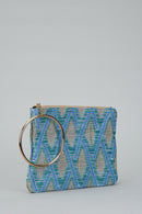 Blue Fabric Women's Portfolio | Derimod Blue Fabric Women's Portfolio | Derimod