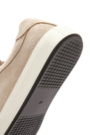 Erkek Bej Süet Deri Sneaker | Derimod Erkek Bej Süet Deri Sneaker | Derimod