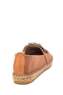 Kadın Taba Taşlı Hasır Taban Espadril | Derimod Kadın Taba Taşlı Hasır Taban Espadril | Derimod
