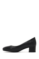 Derimod Flex Women Black Thick Heeled Leather Shoe | Derimod Derimod Flex Women Black Thick Heeled Leather Shoe | Derimod