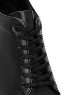 Men's Black Lace-up Thick-Sole Leather Sneaker | Derimod Men's Black Lace-up Thick-Sole Leather Sneaker | Derimod