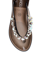 Women's Black Stone Flip Flops | Derimod Women's Black Stone Flip Flops | Derimod