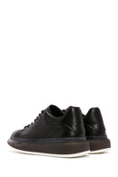 Men's Black Thick Sole Lace Up Leather Sneaker | Derimod Men's Black Thick Sole Lace Up Leather Sneaker | Derimod