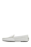 Women's White Leather Loafer | Derimod Women's White Leather Loafer | Derimod