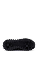 Women's Black Thick Soled Leather Sneaker | Derimod Women's Black Thick Soled Leather Sneaker | Derimod