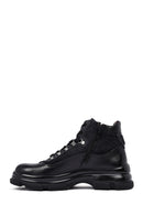 Men's Black Zippered Leather Boat | Derimod Men's Black Zippered Leather Boat | Derimod