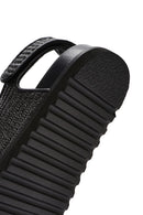 Women's Black Strappy Straw Sandals | Derimod Women's Black Strappy Straw Sandals | Derimod