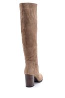 Women's Suede Heeled Boots | Derimod Women's Suede Heeled Boots | Derimod