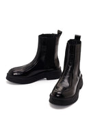Women's Black Patent Leather Classic Chelsea Boots | Derimod Women's Black Patent Leather Classic Chelsea Boots | Derimod