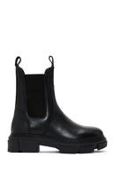 Women's Black Leather Chelsea Boots | Derimod Women's Black Leather Chelsea Boots | Derimod