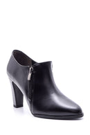 Women's Zipper Heeled Bootie | Derimod Women's Zipper Heeled Bootie | Derimod