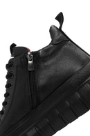Erkek Siyah Kalın Tabanlı Deri Blekli Sneaker Bot | Derimod Erkek Siyah Kalın Tabanlı Deri Blekli Sneaker Bot | Derimod
