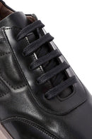 Erkek Siyah Bağcıklı Deri Sneaker | Derimod Erkek Siyah Bağcıklı Deri Sneaker | Derimod