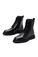 Men's Black Leather Zippered Boots | Derimod Men's Black Leather Zippered Boots | Derimod