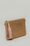 Gold Knitted Fabric Women's Portfolio | Derimod Gold Knitted Fabric Women's Portfolio | Derimod