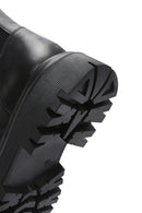 Women's Black Thick Soled Zippered Leather Boots | Derimod Women's Black Thick Soled Zippered Leather Boots | Derimod