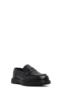 Men's Black Thick-Soled Leather Loafer | Derimod Men's Black Thick-Soled Leather Loafer | Derimod