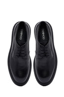 Men's Black Lace-Up Thick-Soled Leather Casual Shoes | Derimod Men's Black Lace-Up Thick-Soled Leather Casual Shoes | Derimod
