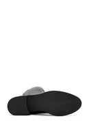 Women's Black Zippered Leather Boots | Derimod Women's Black Zippered Leather Boots | Derimod