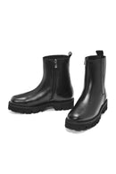 Women's Black Zippered Leather Chelsea Boots | Derimod Women's Black Zippered Leather Chelsea Boots | Derimod