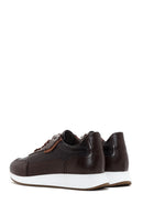 Men's Brown Thick Sole Leather Casual Sneaker | Derimod Men's Brown Thick Sole Leather Casual Sneaker | Derimod