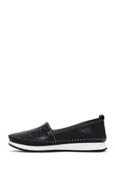 Kadın Siyah Kalın Tabanlı Deri Comfort Loafer | Derimod Kadın Siyah Kalın Tabanlı Deri Comfort Loafer | Derimod