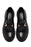 Kadın Siyah Deri Rugan Maskülen Loafer | Derimod Kadın Siyah Deri Rugan Maskülen Loafer | Derimod