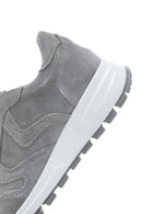 Kadın Antrasit Bağcıklı Süet Deri Sneaker | Derimod Kadın Antrasit Bağcıklı Süet Deri Sneaker | Derimod
