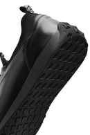 Erkek Siyah Bağcıklı Deri Sneaker | Derimod Erkek Siyah Bağcıklı Deri Sneaker | Derimod