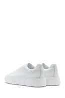 Erkek Beyaz Bağcıklı Deri Sneaker | Derimod Erkek Beyaz Bağcıklı Deri Sneaker | Derimod