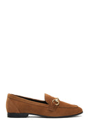 Women's Tan Suede Leather Loafer | Derimod Women's Tan Suede Leather Loafer | Derimod